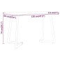vidaXL Esstisch Grau 120x60x74 cm MDF und Eisen vidaXL Esstisch Grau 120x60x74 cm MDF und Eisen