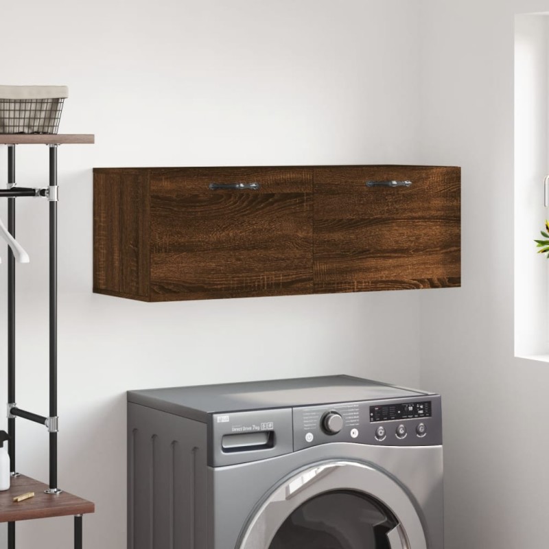 vidaXL Wandschrank Braun Eichen-Optik 100x36,5x35 cm Holzwerkstoff vidaXL Wandschrank Braun Eichen-Optik 100x36,5x35 cm Holzwerkstoff