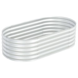 vidaXL Garten-Hochbeet 160x80x44 cm Verzinkter Stahl Silbern