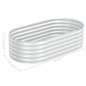 vidaXL Garten-Hochbeet 160x80x44 cm Verzinkter Stahl Silbern vidaXL Garten-Hochbeet 160x80x44 cm Verzinkter Stahl Silbern