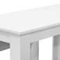 vidaXL 3-tlg. Essgruppe Tisch und Bänke Holzwerkstoff Weiß vidaXL 3-tlg. Essgruppe Tisch und Bänke Holzwerkstoff Weiß