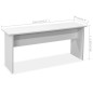 vidaXL 3-tlg. Essgruppe Tisch und Bänke Holzwerkstoff Weiß vidaXL 3-tlg. Essgruppe Tisch und Bänke Holzwerkstoff Weiß
