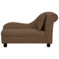 vidaXL Hundesofa mit Kissen Braun 83x44x44 cm Plüsch vidaXL Hundesofa mit Kissen Braun 83x44x44 cm Plüsch