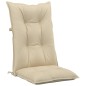 Gartenstuhlauflagen für Hochlehner 4Stk. Beige 120x50x7cm Stoff Gartenstuhlauflagen für Hochlehner 4Stk. Beige 120x50x7cm Stoff