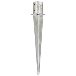 vidaXL Erdspieße 6 Stk. Silbern 12×91 cm Verzinkter Stahl