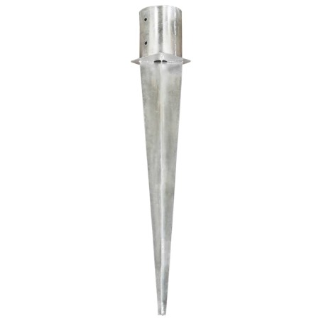 vidaXL Erdspieße 6 Stk. Silbern 12×91 cm Verzinkter Stahl