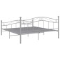 vidaXL Bett Grau Metall 200x200 cm vidaXL Bett Grau Metall 200x200 cm