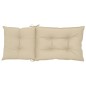 Gartenstuhlauflagen für Hochlehner 4Stk. Beige 120x50x7cm Stoff Gartenstuhlauflagen für Hochlehner 4Stk. Beige 120x50x7cm Stoff