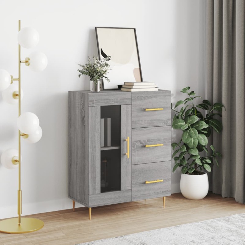 vidaXL Sideboard Grau Sonoma 69,5x34x90 cm Holzwerkstoff vidaXL Sideboard Grau Sonoma 69,5x34x90 cm Holzwerkstoff