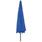 vidaXL Sonnenschirm mit LED-Leuchten und Metallmast 400 cm Azurblau vidaXL Sonnenschirm mit LED-Leuchten und Metallmast 400 cm Azurblau