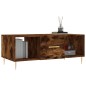 vidaXL Couchtisch Räuchereiche 102x50x40 cm Holzwerkstoff vidaXL Couchtisch Räuchereiche 102x50x40 cm Holzwerkstoff