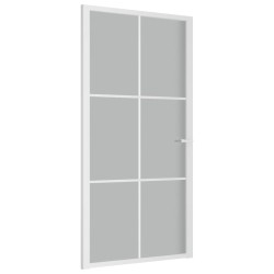 vidaXL Innentür 102,5x201,5 cm Weiß Mattglas und Aluminium