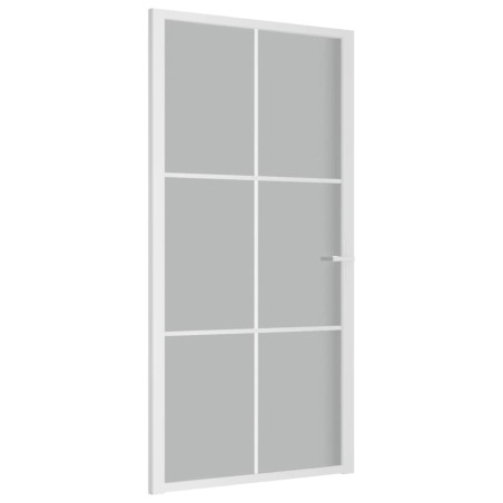 vidaXL Innentür 102,5x201,5 cm Weiß Mattglas und Aluminium