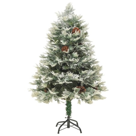 vidaXL Weihnachtsbaum mit LEDs & Kiefernzapfen Grün 120 cm PVC & PE