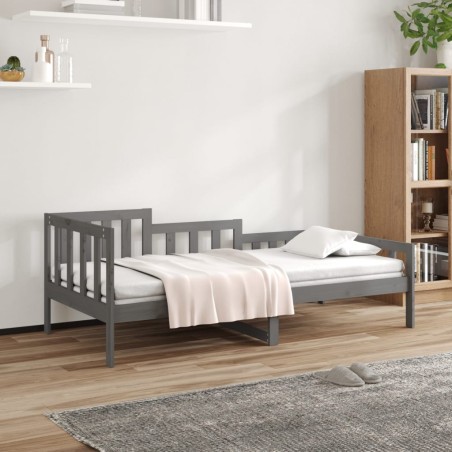 vidaXL Tagesbett Grau 80x200 cm Massivholz Kiefer