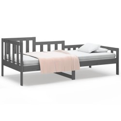 vidaXL Tagesbett Grau 80x200 cm Massivholz Kiefer