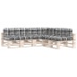 vidaXL Palettensofa-Auflagen 7 Stk. Grau Karomuster vidaXL Palettensofa-Auflagen 7 Stk. Grau Karomuster