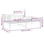vidaXL Tagesbett Grau 80x200 cm Massivholz Kiefer vidaXL Tagesbett Grau 80x200 cm Massivholz Kiefer