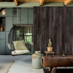 WallArt Paneele Holzoptik Scheunenholz-Eiche Kohlenschwarz 