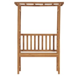 vidaXL Gartenbank mit Pergola 115 cm Massivholz Teak