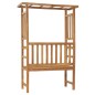 vidaXL Gartenbank mit Pergola 115 cm Massivholz Teak vidaXL Gartenbank mit Pergola 115 cm Massivholz Teak