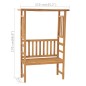 vidaXL Gartenbank mit Pergola 115 cm Massivholz Teak vidaXL Gartenbank mit Pergola 115 cm Massivholz Teak