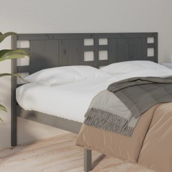 vidaXL Kopfteil Grau 206x4x100 cm Massivholz Kiefer