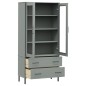 vidaXL Bücherschrank OSLO Metallbeine Grau 85x35x172,5 cm Massivholz vidaXL Bücherschrank OSLO Metallbeine Grau 85x35x172,5 cm Massivholz