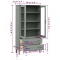 vidaXL Bücherschrank OSLO Metallbeine Grau 85x35x172,5 cm Massivholz vidaXL Bücherschrank OSLO Metallbeine Grau 85x35x172,5 cm Massivholz