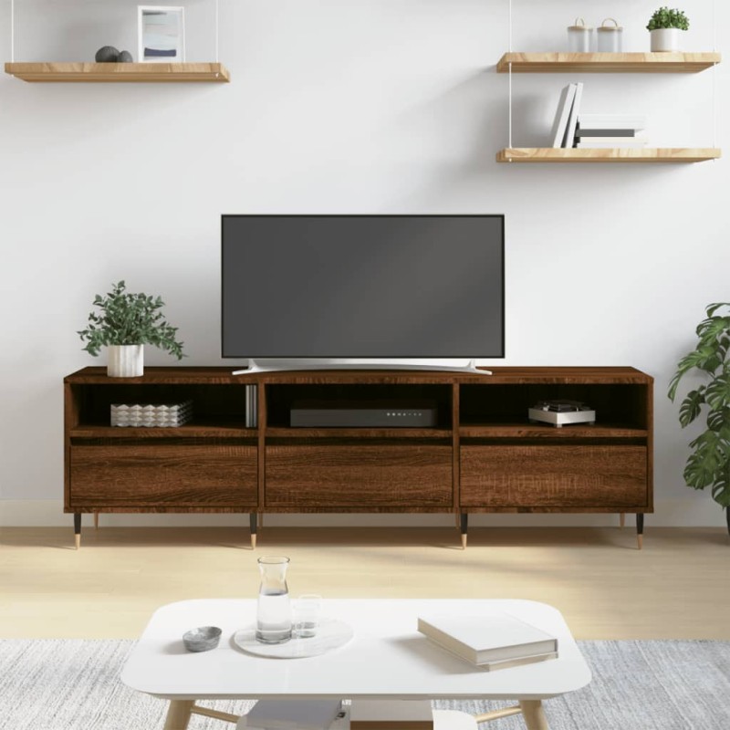 vidaXL TV-Schrank Braun Eichen-Optik 150x30x44,5 cm Holzwerkstoff vidaXL TV-Schrank Braun Eichen-Optik 150x30x44,5 cm Holzwerkstoff
