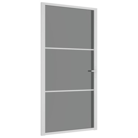 vidaXL Innentür 102,5x201,5 cm Weiß ESG-Glas und Aluminium
