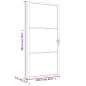 vidaXL Innentür 102,5x201,5 cm Weiß ESG-Glas und Aluminium vidaXL Innentür 102,5x201,5 cm Weiß ESG-Glas und Aluminium