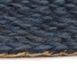 vidaXL Wendeteppich Geflochten Marineblau und Natur 150 cm Jute Rund