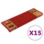 vidaXL Treppenmatten Selbstklebend 15 Stk. 65x21x4 cm Rot vidaXL Treppenmatten Selbstklebend 15 Stk. 65x21x4 cm Rot