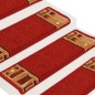 vidaXL Treppenmatten Selbstklebend 15 Stk. 65x21x4 cm Rot vidaXL Treppenmatten Selbstklebend 15 Stk. 65x21x4 cm Rot