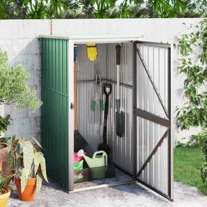 vidaXL Gerätehaus Grün 88x89x161 cm Verzinkter Stahl vidaXL Gerätehaus Grün 88x89x161 cm Verzinkter Stahl