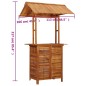 vidaXL Outdoor-Bartisch mit Dach 113x106x217 cm Akazie Massivholz vidaXL Outdoor-Bartisch mit Dach 113x106x217 cm Akazie Massivholz