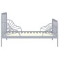 vidaXL Ausziehbett Grau Metall 80x130/200 cm vidaXL Ausziehbett Grau Metall 80x130/200 cm