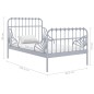 vidaXL Ausziehbett Grau Metall 80x130/200 cm vidaXL Ausziehbett Grau Metall 80x130/200 cm