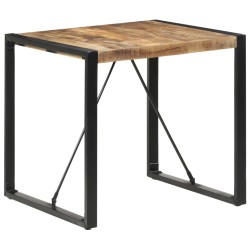 vidaXL Esstisch 80x80x75 cm Raues Mangoholz