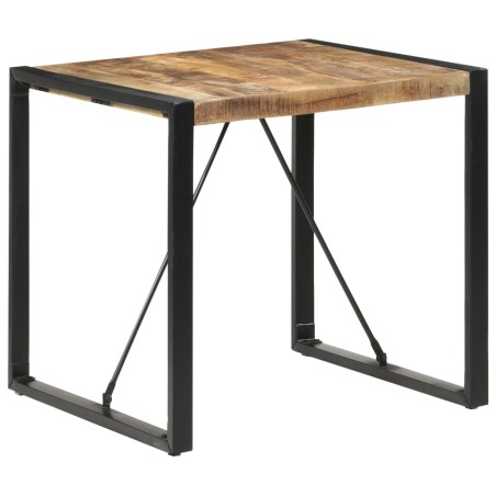 vidaXL Esstisch 80x80x75 cm Raues Mangoholz