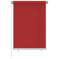vidaXL Außenrollo 100x140 cm Rot HDPE