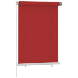 vidaXL Außenrollo 100x140 cm Rot HDPE