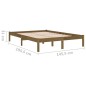 vidaXL Massivholzbett Honigbraun Kiefer 140x190 cm vidaXL Massivholzbett Honigbraun Kiefer 140x190 cm