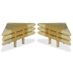 vidaXL Nachttische 2 Stk. 60x60x40 cm Bambus Natur
