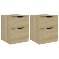 vidaXL Nachttische 2 Stk. Sonoma-Eiche 40x40x50 cm Spanplatte