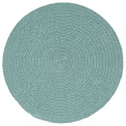 vidaXL Tischsets 6 Stk. Uni Grün 38 cm Rund Baumwolle 