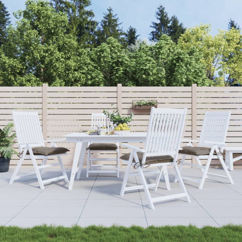 Stuhlkissen 4 Stk. Taupe 50x50x7 cm Oxford-Gewebe Stuhlkissen 4 Stk. Taupe 50x50x7 cm Oxford-Gewebe