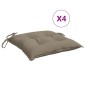 Stuhlkissen 4 Stk. Taupe 50x50x7 cm Oxford-Gewebe Stuhlkissen 4 Stk. Taupe 50x50x7 cm Oxford-Gewebe