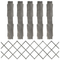 vidaXL Rankzäune 5 Stk. Grau Massivholz Tanne 180x60 cm